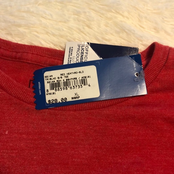 Adidas MLS Red Bulls red soft t-shirt NWT - Picture 4 of 8
